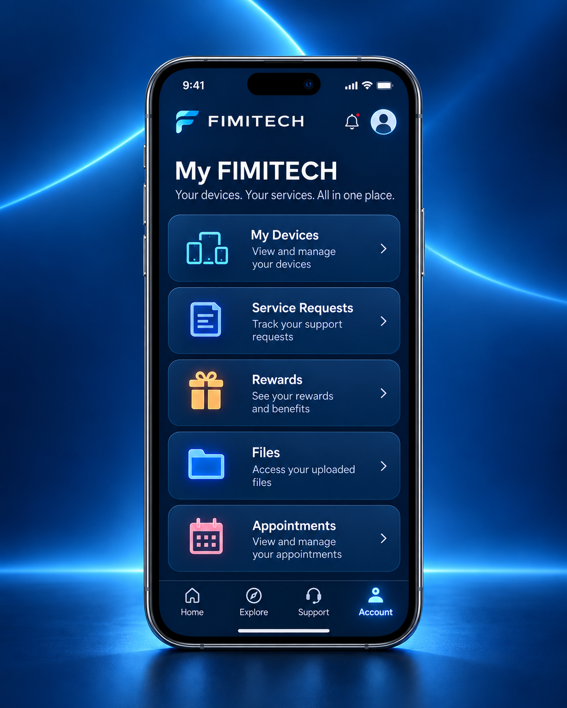 FIMITECH customer account demonstration