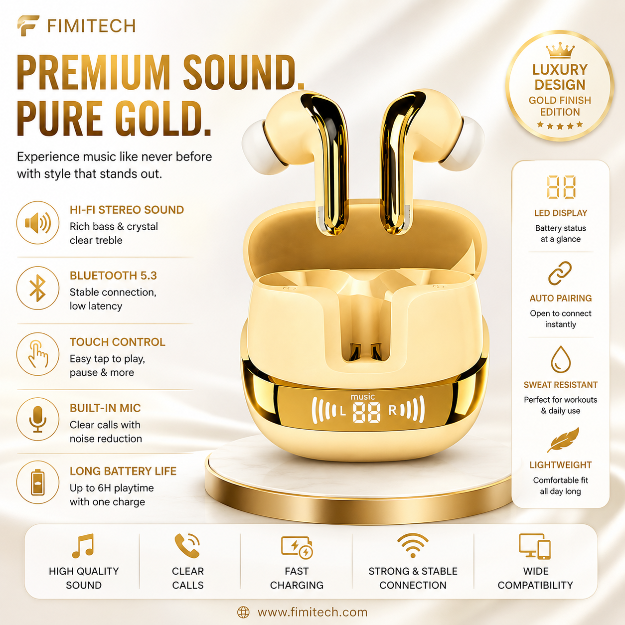 Fimitech SoundPods Pro earbuds